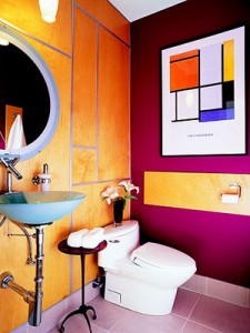 colorful bathroom